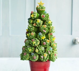 Sapin de Noël à cupcakes