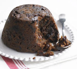 Pudding de Noël au chocolat, aux fruits et à la clémentine